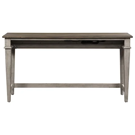 Transitional Two-Toned Console Bar Table